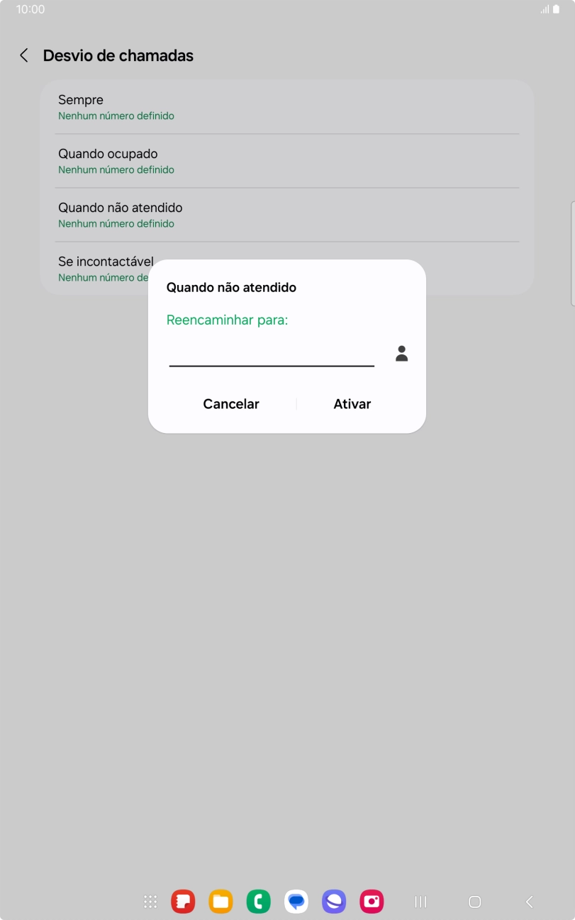 Introduza 123 e prima Ativar.
