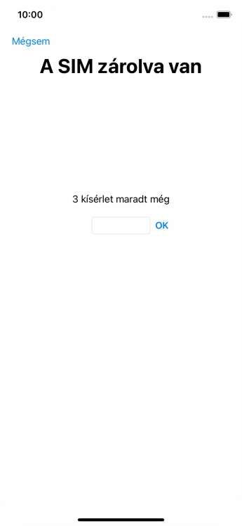 Amennyiben a SIM-kártyád zárolva van, írd be a PIN-kódodat, és válaszd az OK lehetőséget.
