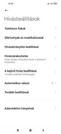 Válaszd a Hívásvárakoztatás lehetőséget.