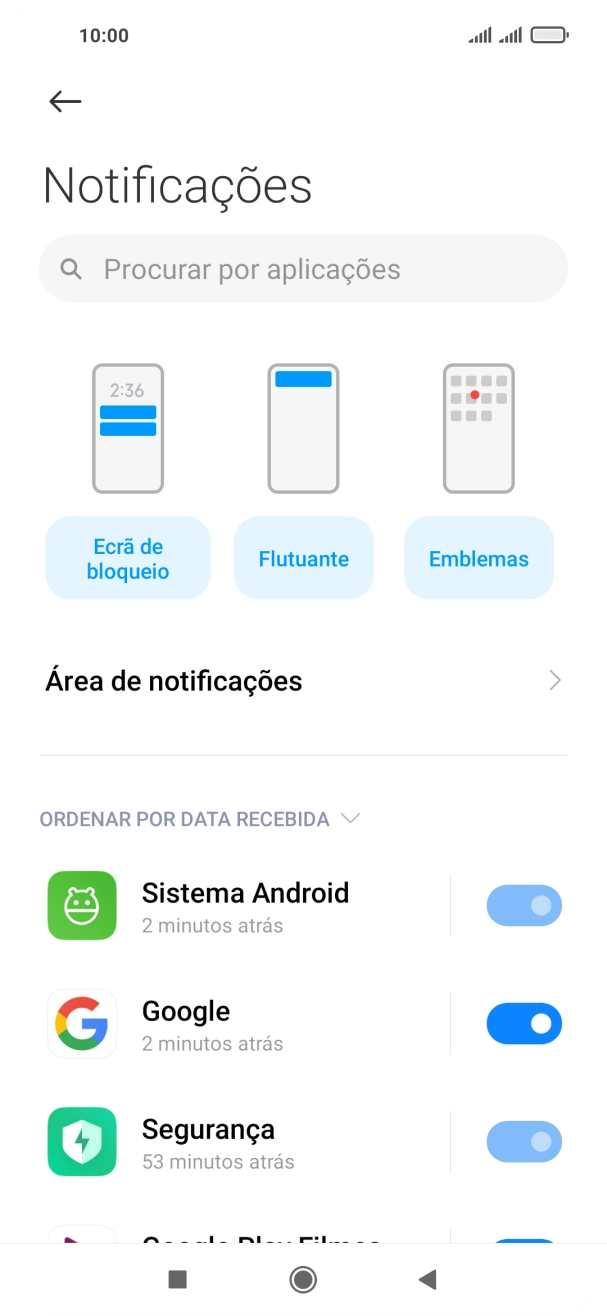 Prima a app pretendida.