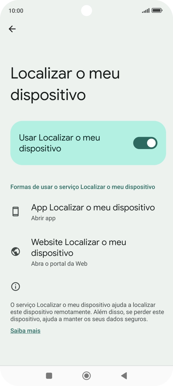 Prima a tecla de início para terminar e voltar ao ecrã inicial.