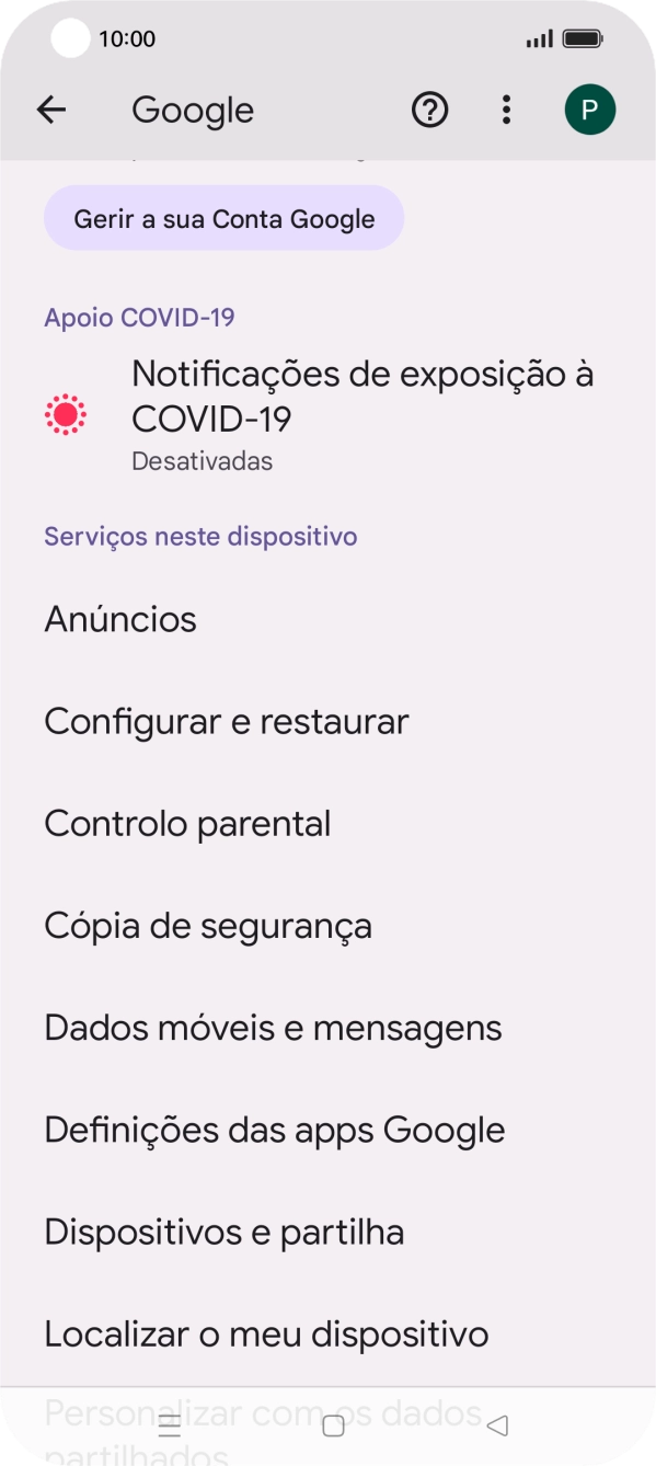 Prima Localizar o meu dispositivo.