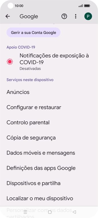 Prima Localizar o meu dispositivo.