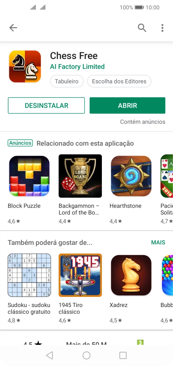 Prima a tecla de início para terminar e voltar ao ecrã inicial.