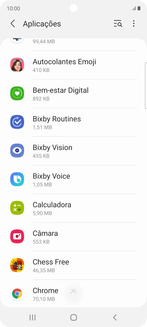Prima a app pretendida.