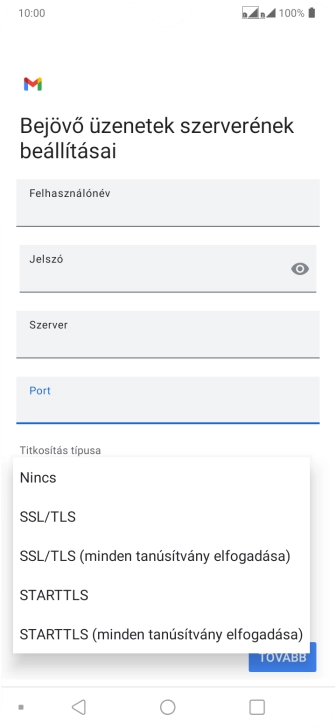 A funkció kikapcsolásához válaszd a Nincs lehetőséget.