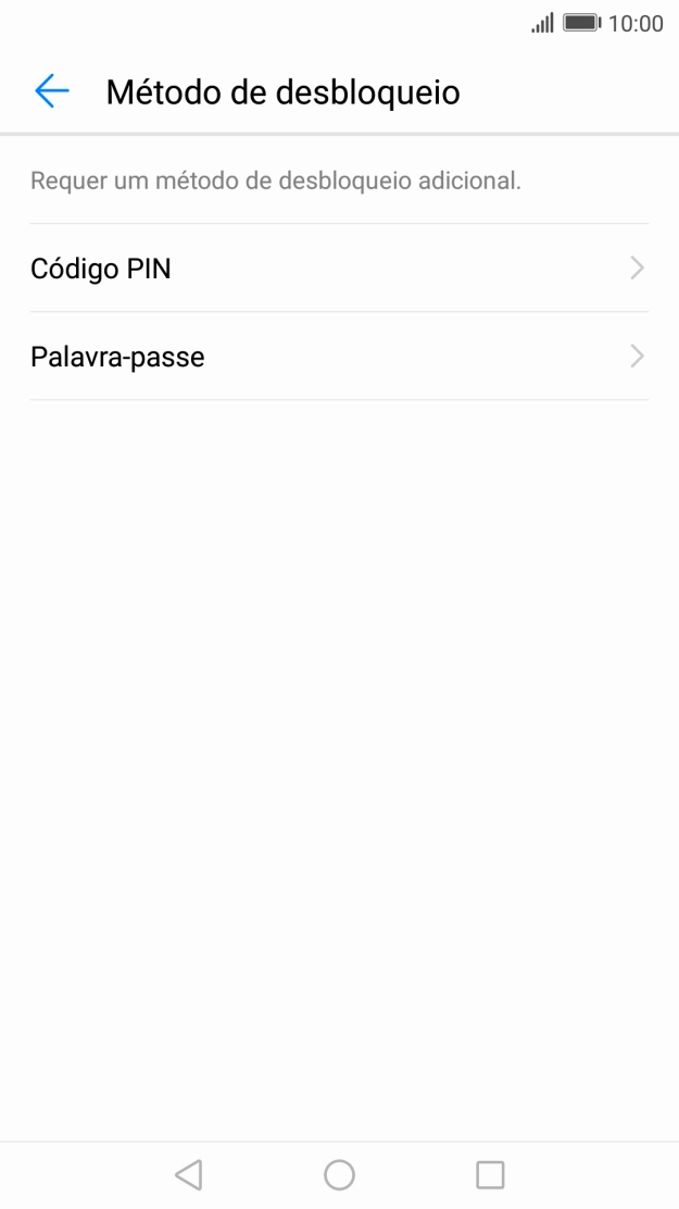 Prima o código de bloqueio do telefone pretendido e siga as indicações no ecrã para estabelecer um código de bloqueio adicional.