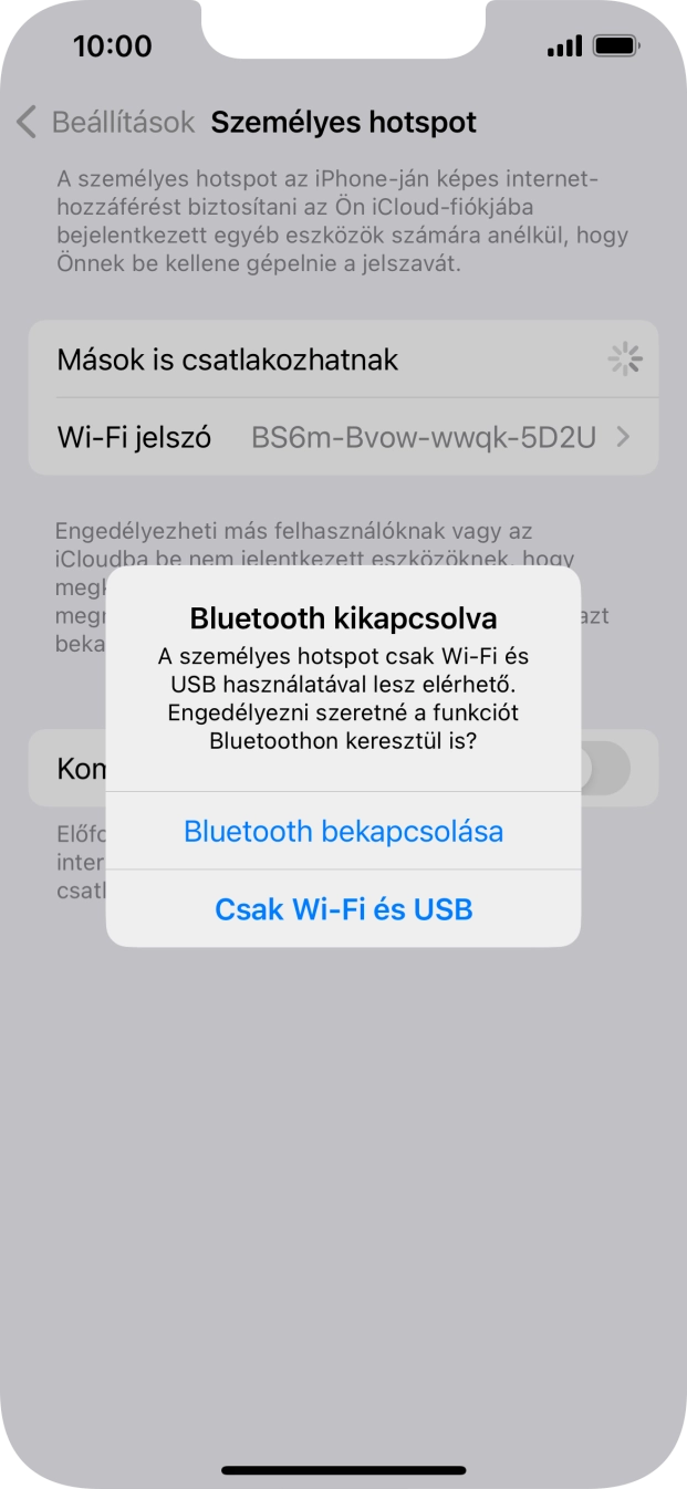 Amennyiben be van kapcsolva a Wi-Fi, válaszd a Csak Wi-Fi és USB lehetőséget.