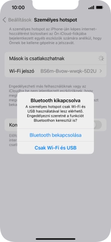 Amennyiben be van kapcsolva a Wi-Fi, válaszd a Csak Wi-Fi és USB lehetőséget.