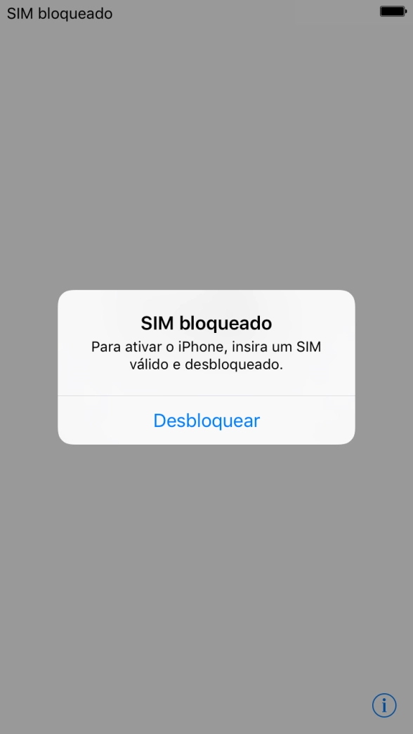 Se o cartão SIM estiver bloqueado, prima Desbloquear.