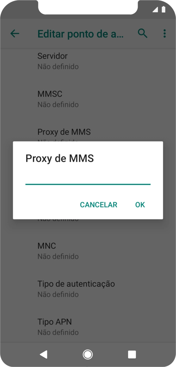 Introduza iproxy.vodafone.pt e prima OK.