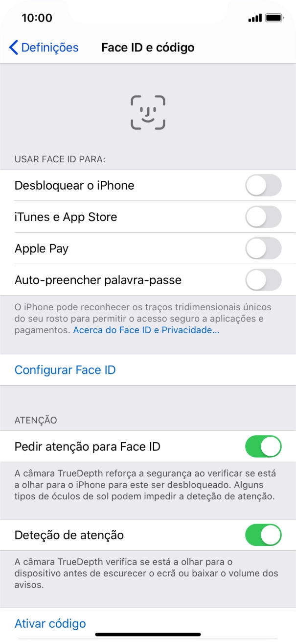 Prima Configurar Face ID.