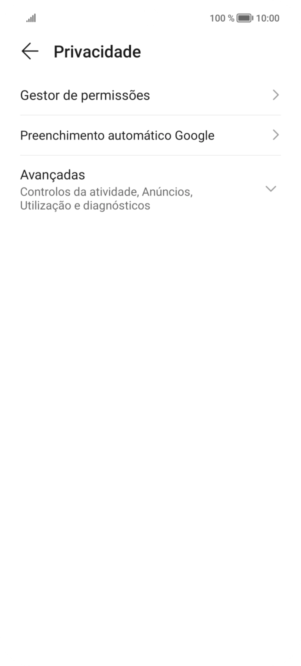 Prima Gestor de permissões.