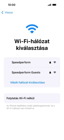 Válaszd ki a kívánt Wi-Fi hálózatot.