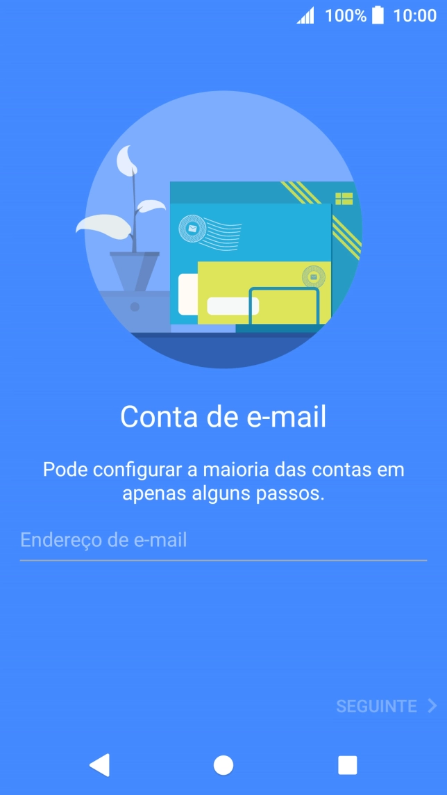 Prima Endereço de e-mail e introduza o seu endereço de e-mail.