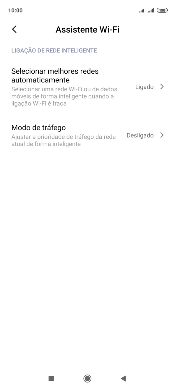 Prima Selecionar melhores redes automaticamente.