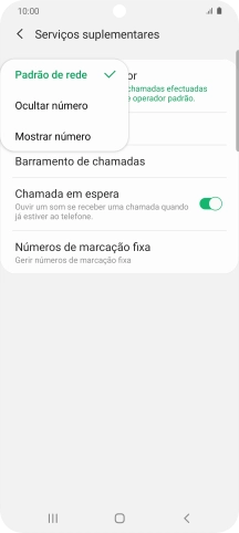 Prima Mostrar número para ativar a visualização do seu número.