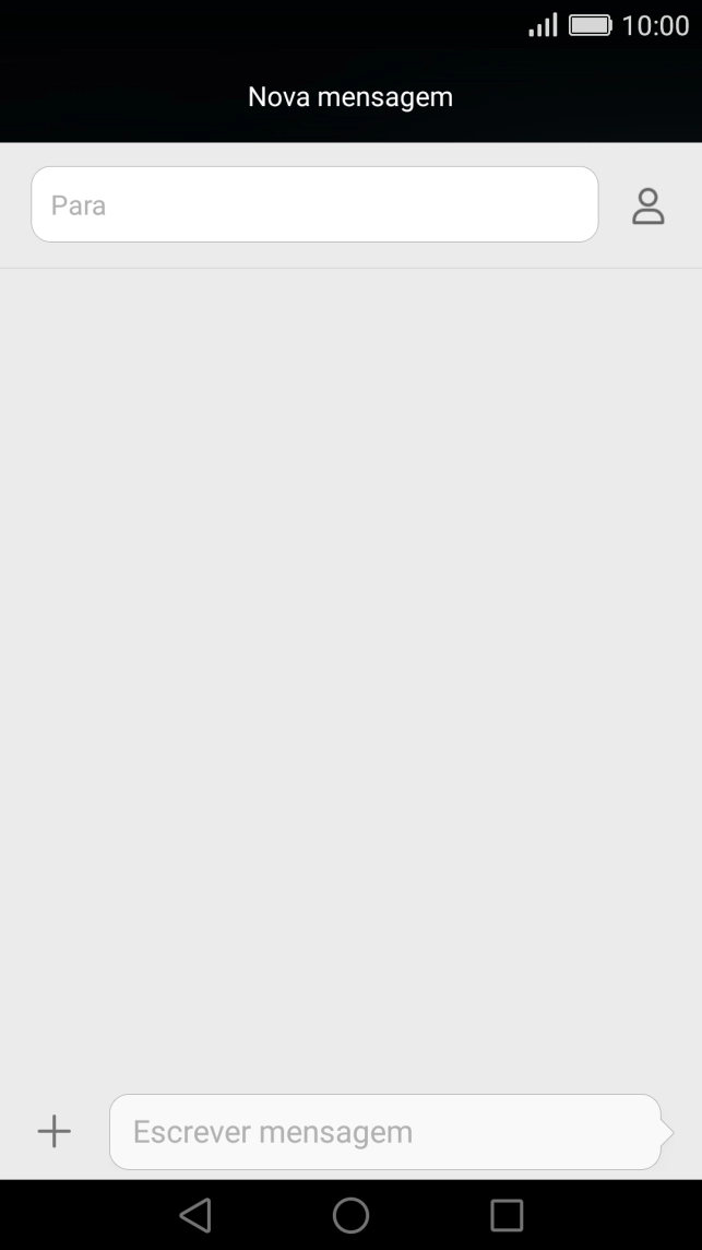 Prima Para e introduza as primeiras letras do nome do destinatário.