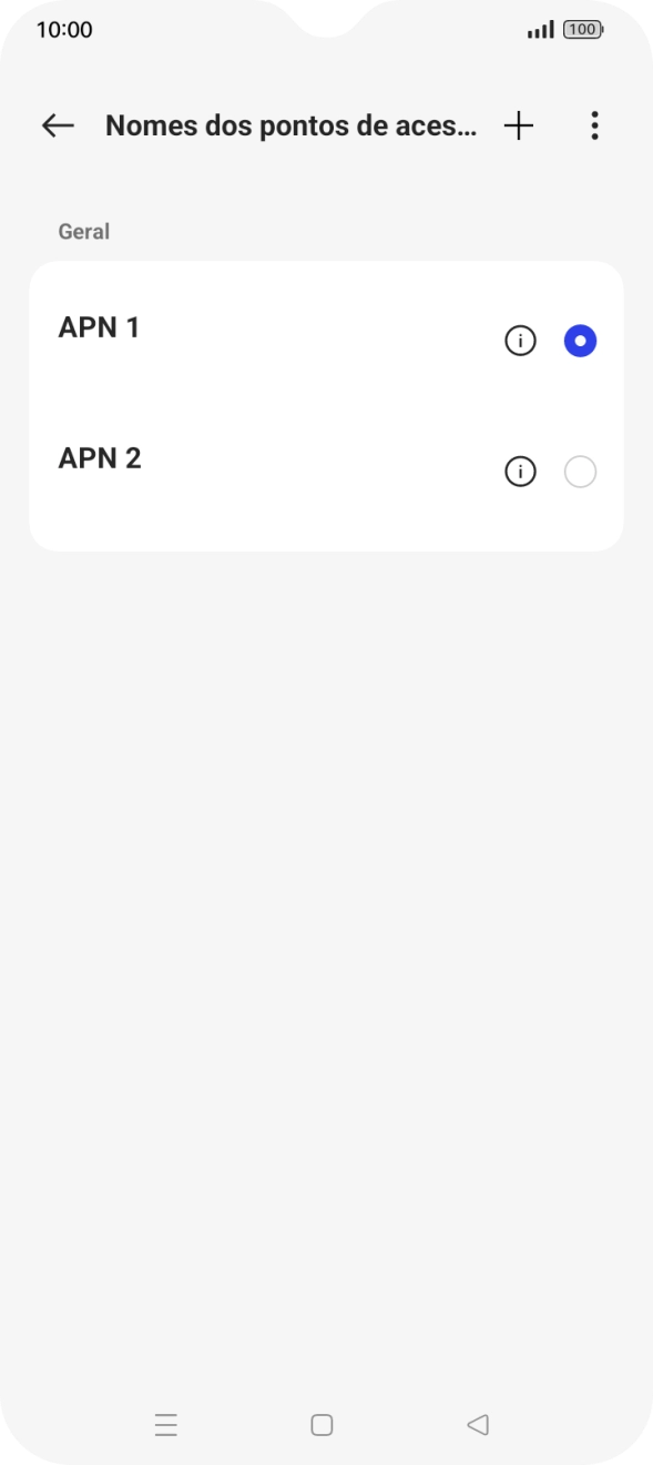Prima o campo junto à ligação de dados para a ativar.