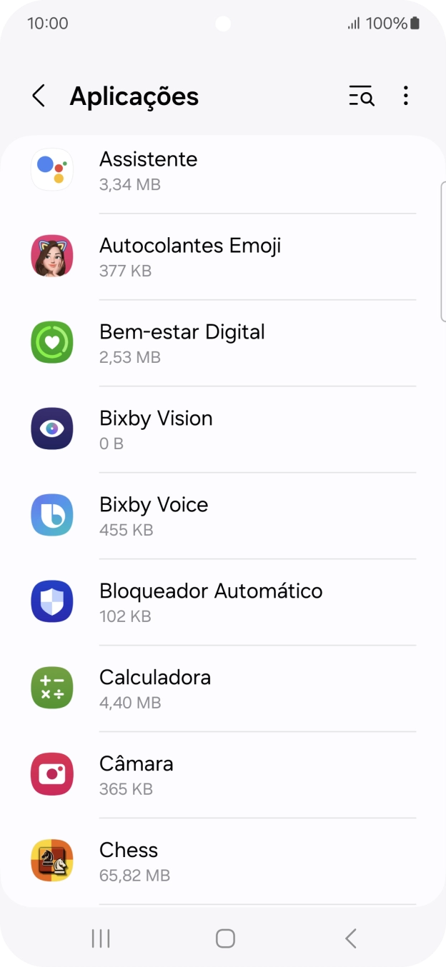 Prima a app pretendida.