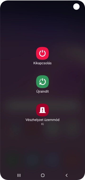 Válaszd a Kikapcsolás lehetőséget.