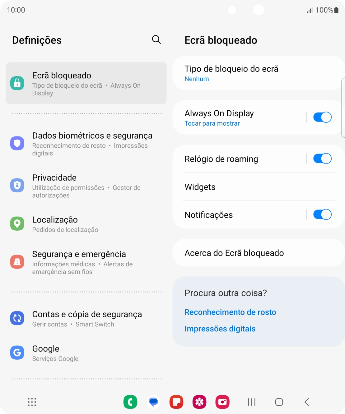 Prima a tecla de início para terminar e voltar ao ecrã inicial.