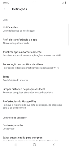 Prima Atualizar apps automaticamente.