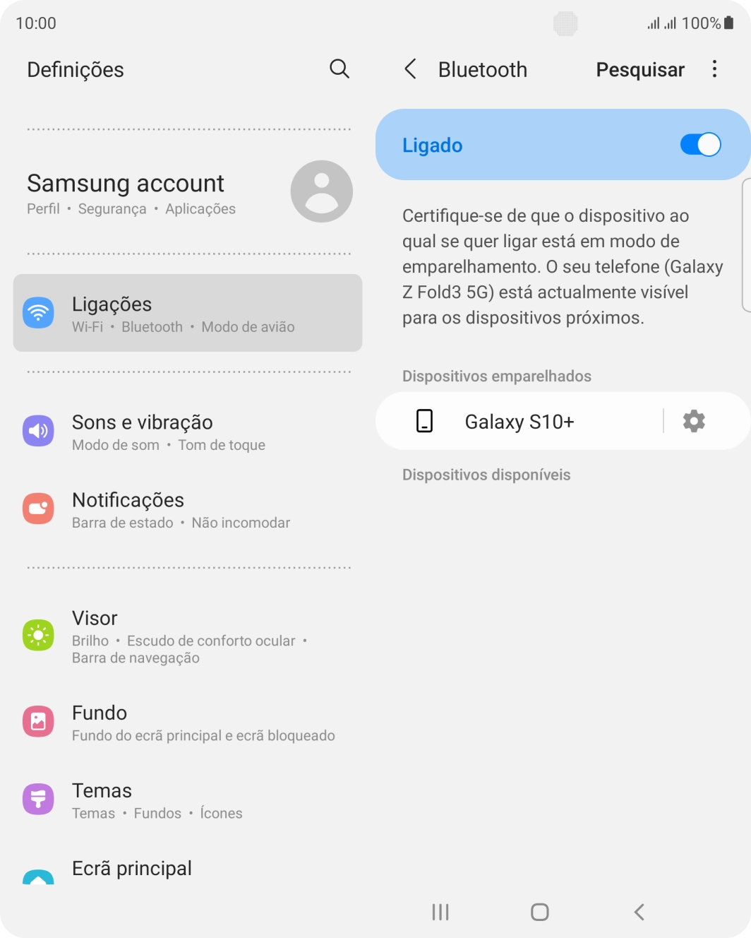 Prima a tecla de início para terminar e voltar ao ecrã inicial.