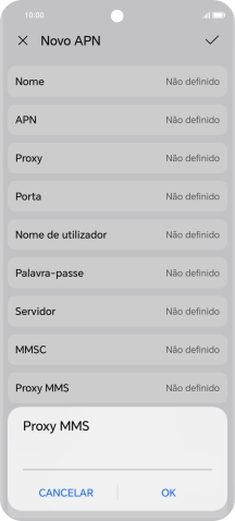 Introduza iproxy.vodafone.pt e prima OK.