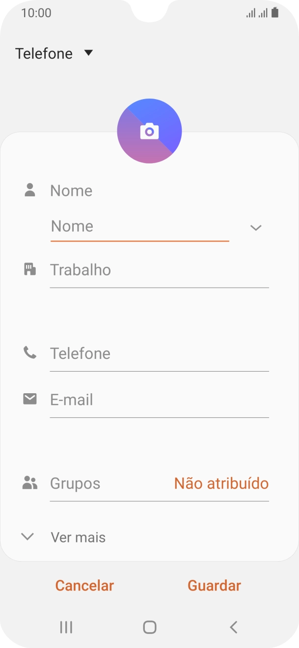 Prima a lista suspensa da lista de contactos.