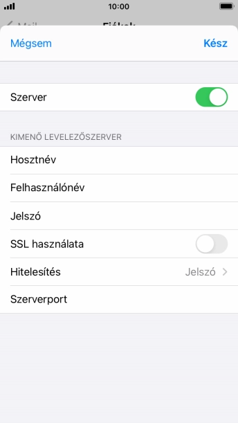 Kattints az „SSL használata” melletti csúszkára a funkció kikapcsolásához.