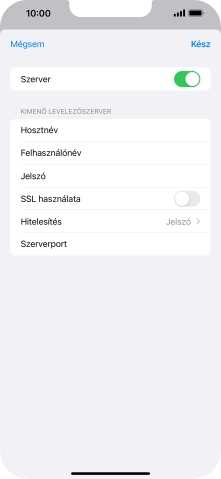 Kattints az „SSL használata” melletti csúszkára a funkció bekapcsolásához.