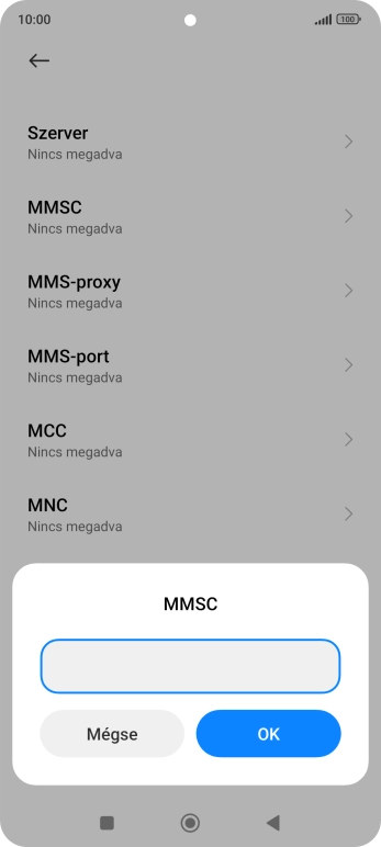 Írd be azt, hogy http://mms.vodafone.hu/servlets/mms, és válaszd az OK lehetőséget.