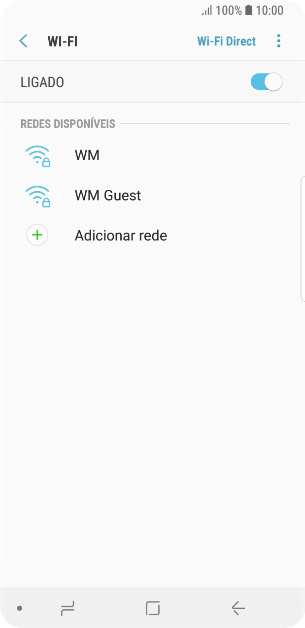 Prima o ícone de menu.