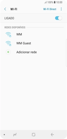 Prima o ícone de menu.