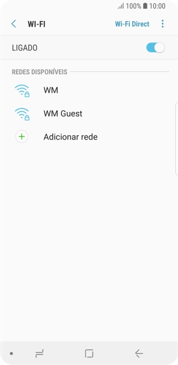 Prima o ícone de menu.