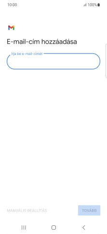 Kattints az „Írja be e-mail-címét” alatti mezőre, és írd be az e-mail címedet.