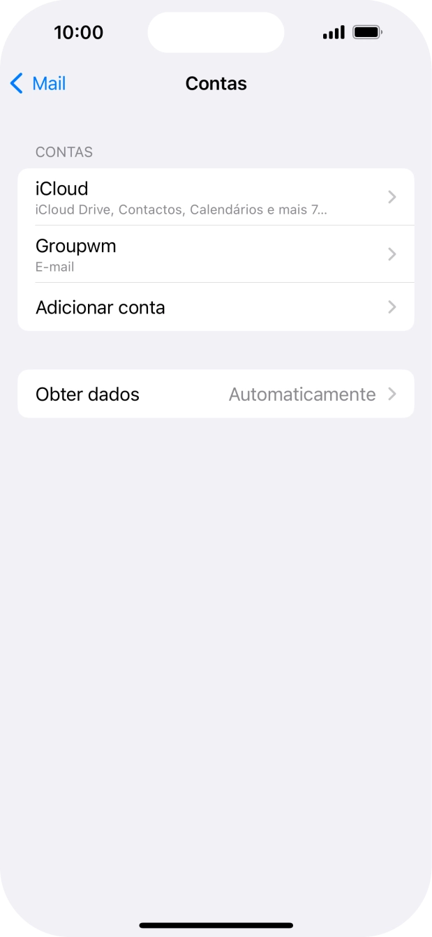 Prima o nome na conta de e-mail que acabou de criar.