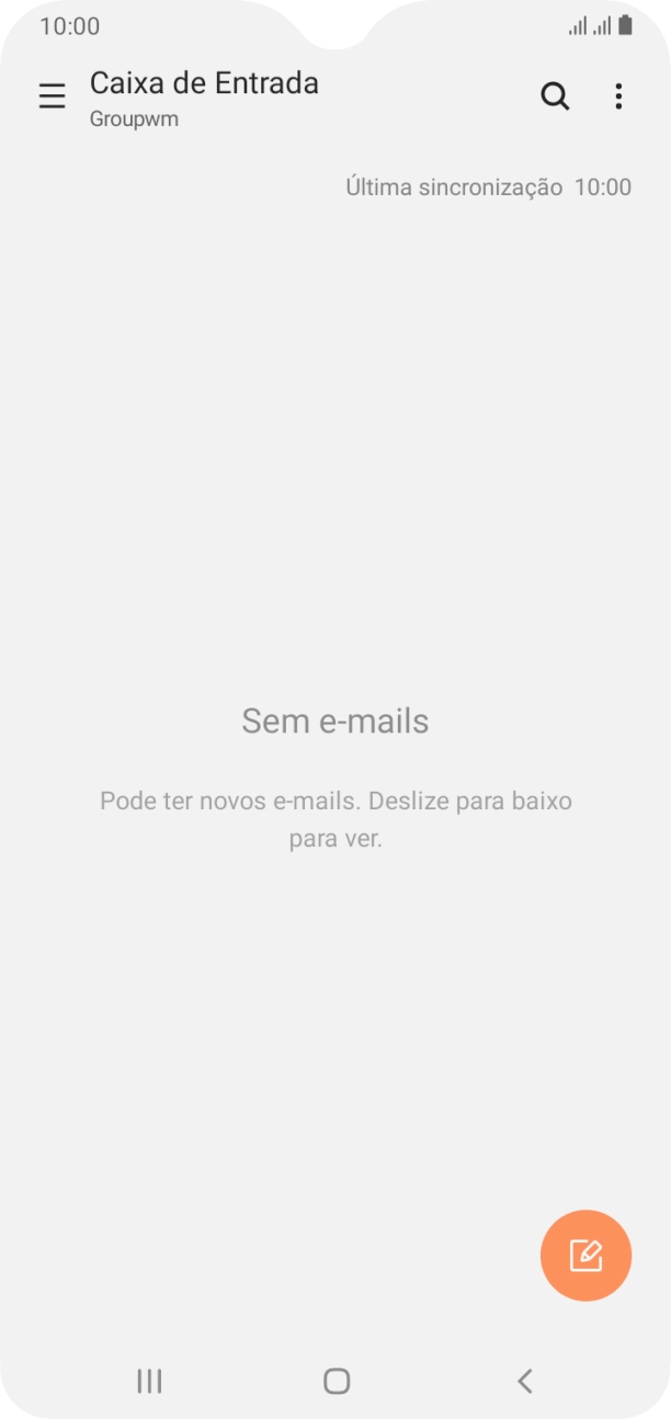 Deslize o dedo sobre o ecrã da esquerda para a direita.