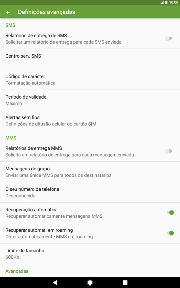 Prima Centro serv. SMS.