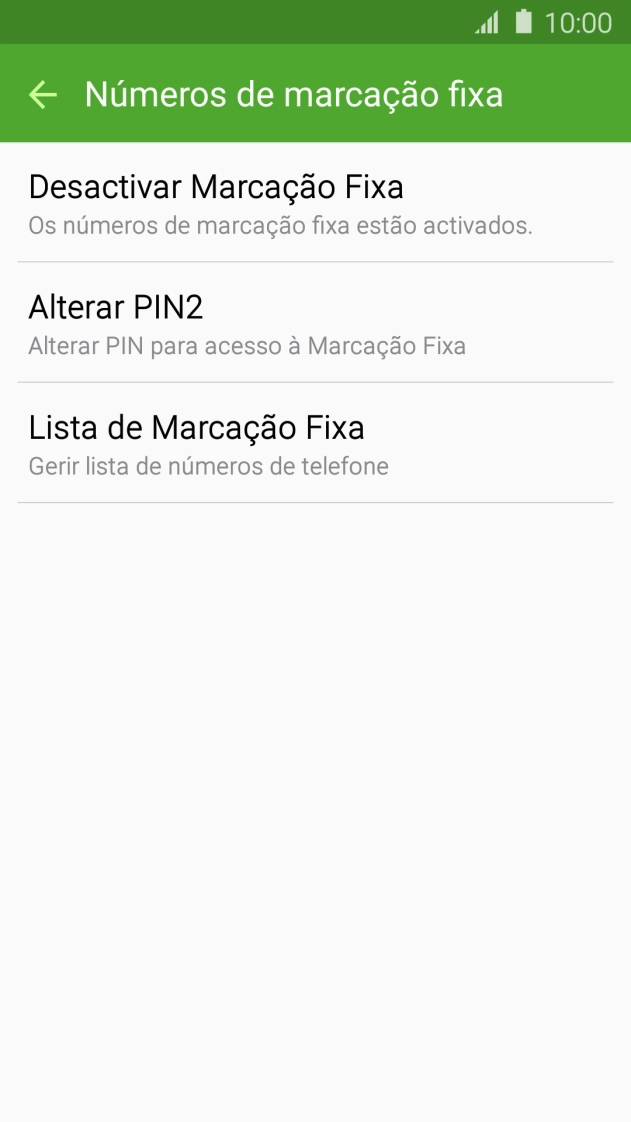Prima Desactivar Marcação Fixa para desativar a marcação permitida.