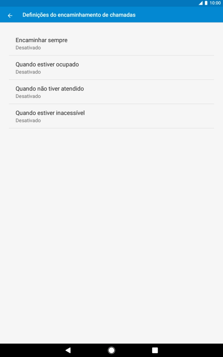 Prima o tipo de desvio pretendido.