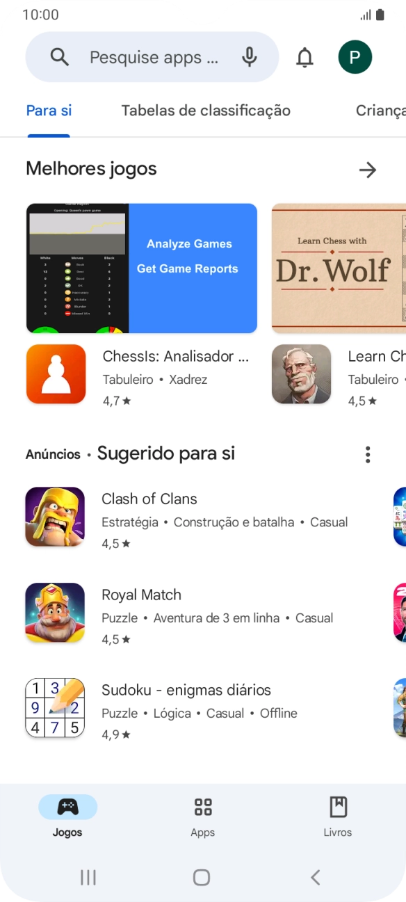 Prima o ícone de perfil.