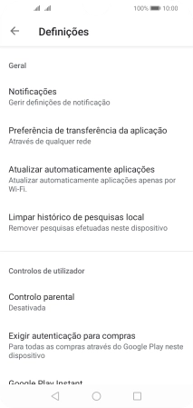 Prima Atualizar automaticamente aplicações.