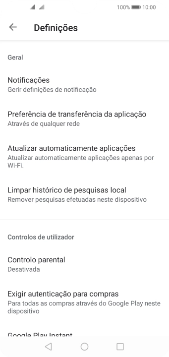 Prima Atualizar automaticamente aplicações.
