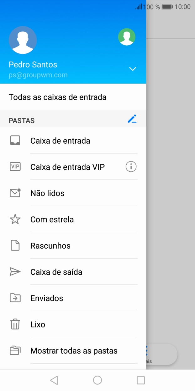 Prima a lista suspensa.