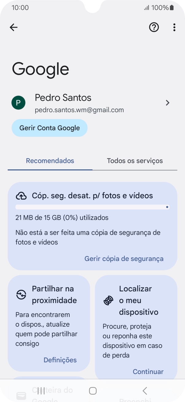 Prima Localizar o meu dispositivo.