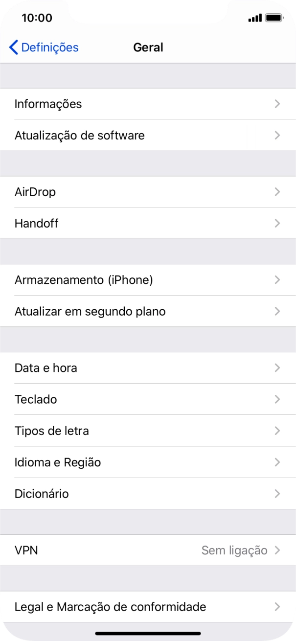 Prima Atualização de software. Se existir uma nova versão de software disponível, será agora indicado no ecrã. Siga as indicações no ecrã para atualizar o software do telefone.