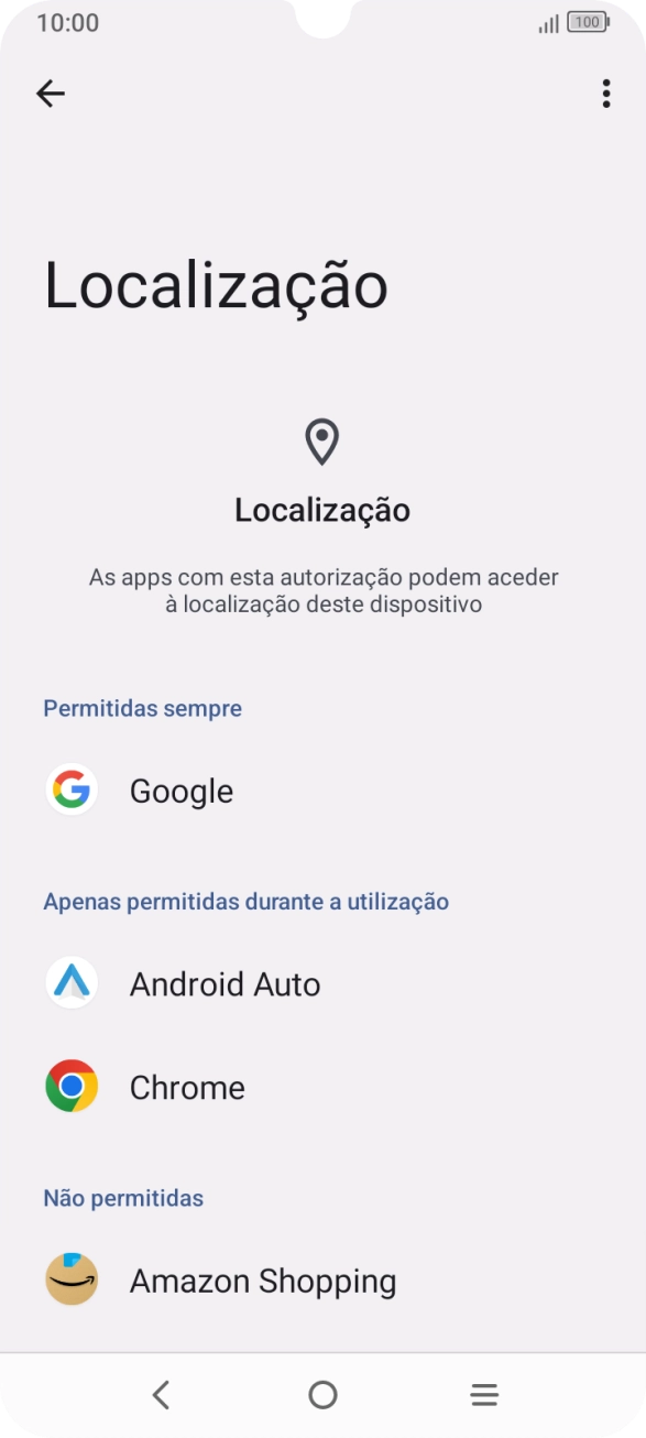 Prima a app pretendida.