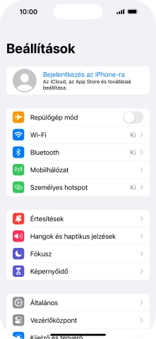 Válaszd a Bejelentkezés az iPhone-ra lehetőséget.